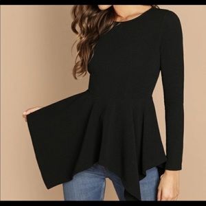 Black long sleeve top